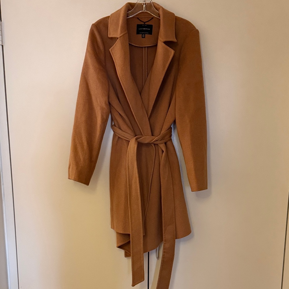 Lucky Brand Women's Tan Belted Coat